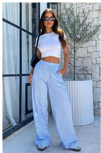 Striped Wide Leg Pants